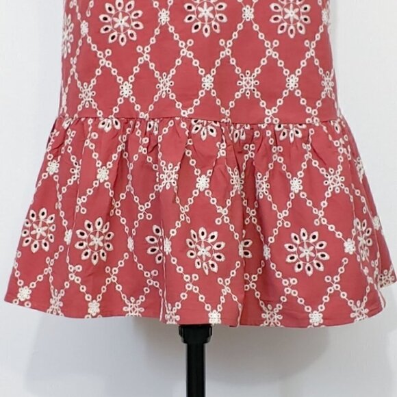 NWT FREE THE ROSES Dusty red ruffle sleeves eyelet boho festival dress - Picture 5 of 11